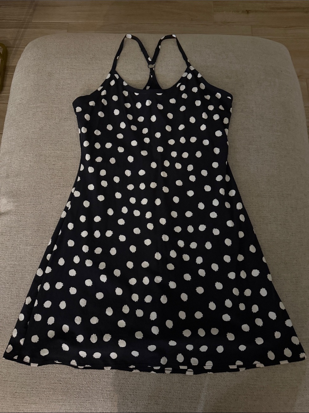 Outdoor Voices Black and White Polka Dot Active Dress